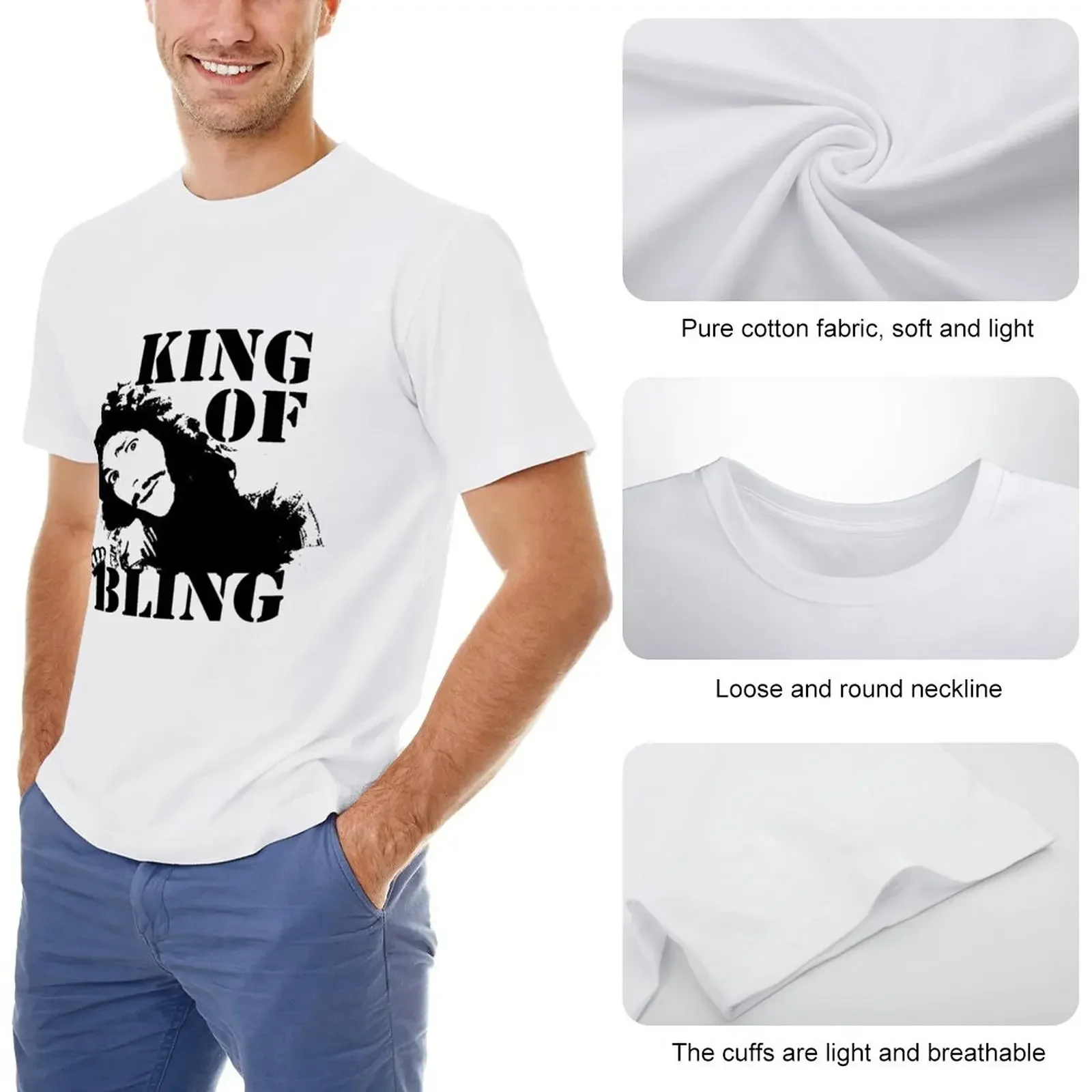 Charles II - King of Bling T-Shirt cute clothes boys whites blue archive oversized shirts men