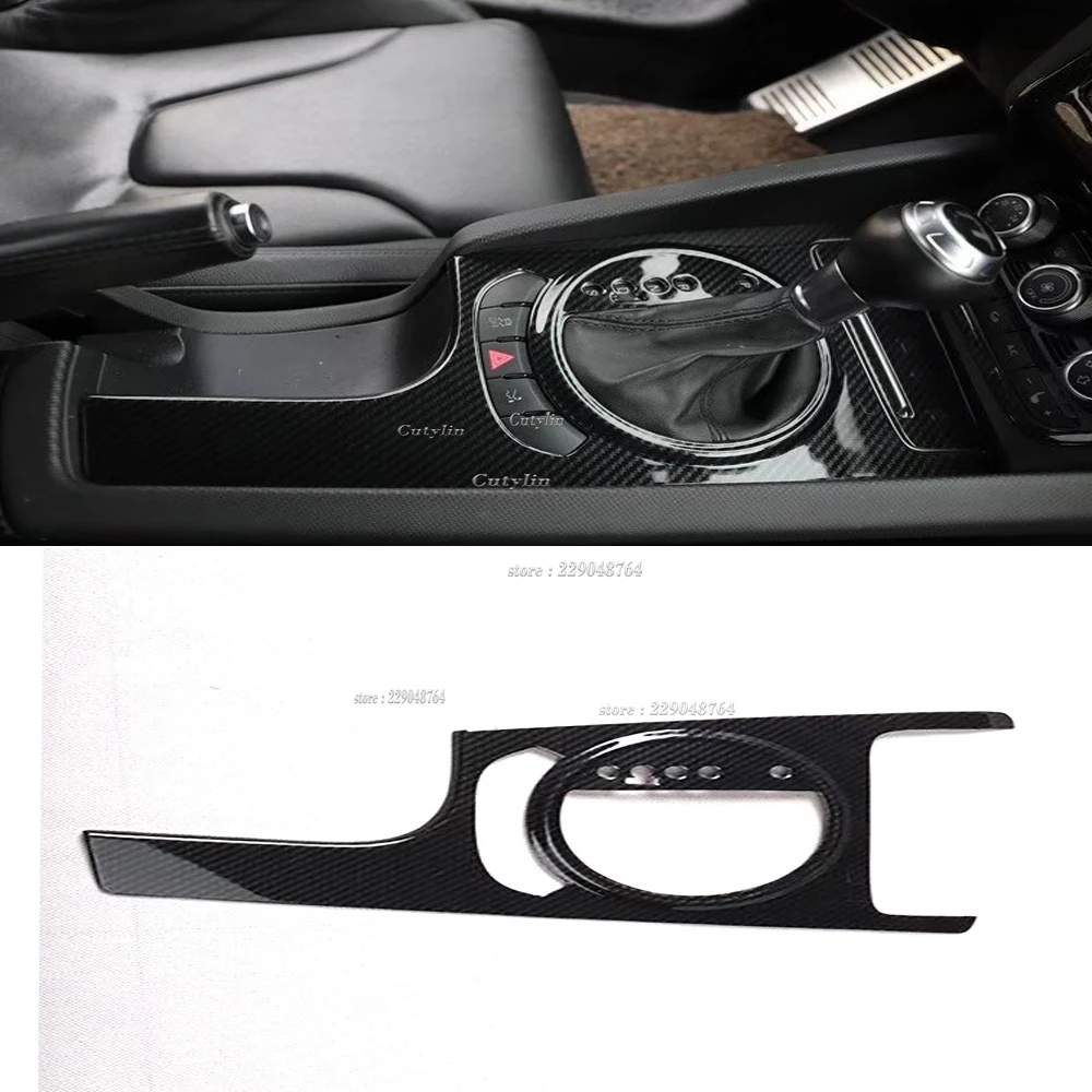 For Audi TT 2008 2009 2010 2012 2013 2014 Car Accessories Gearbox Water Cup Frame Carbon Fiber Style Trim Windows Control Panel