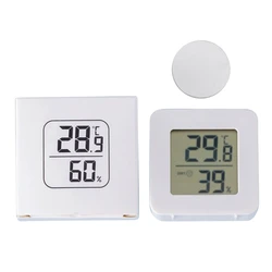 LCD Digital Temperature Humidity Detector Sensor Gauge Self-adhesive Electronic Thermometer Hygrometer for HomeOffice Dropship