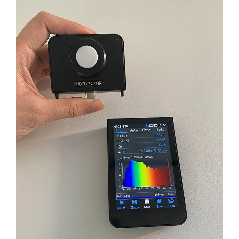 HPCS330 Spectrometer light spectrum meter CRI meter CCT Lux Tester
