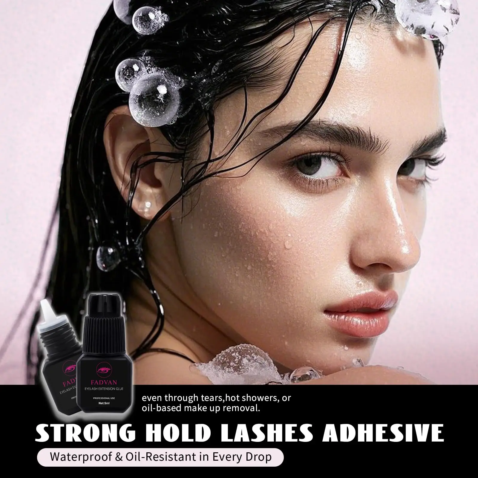 FADVAN まつげエクステグルー 0.5秒～1秒速乾 ホールド7～8週間 5ml 防水 クラシックボリュームプレメイドラッシュ用