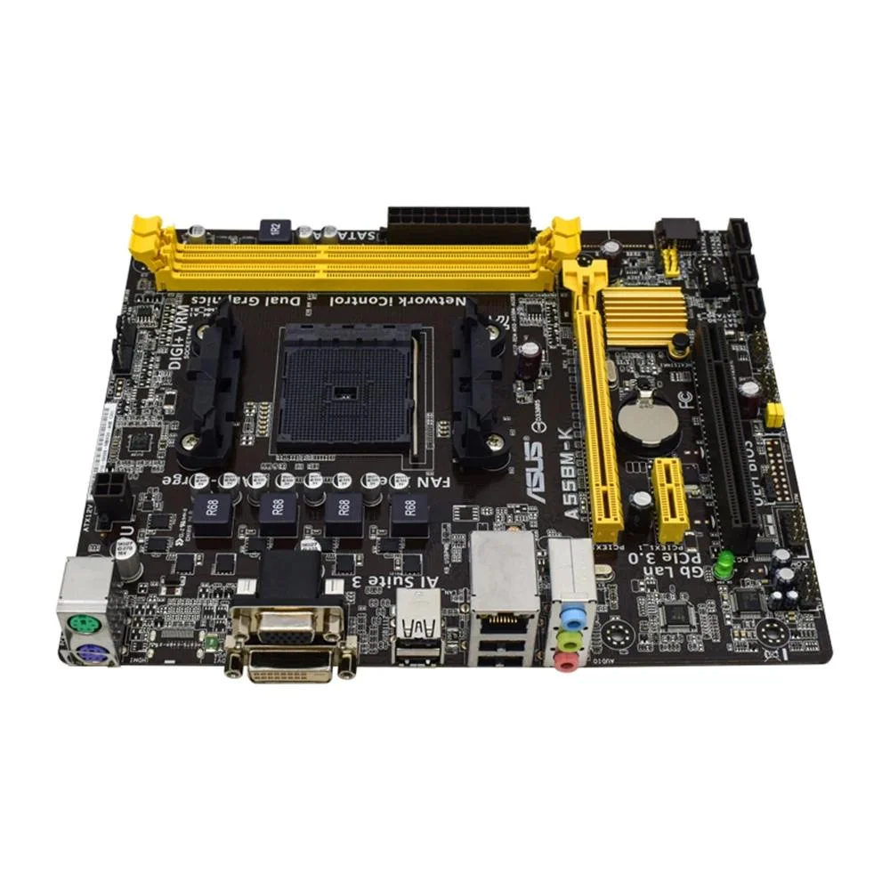 Used  A55BM-K of FM2 motherboard A4 5300 6300 DDR3 FM2+ compatible with