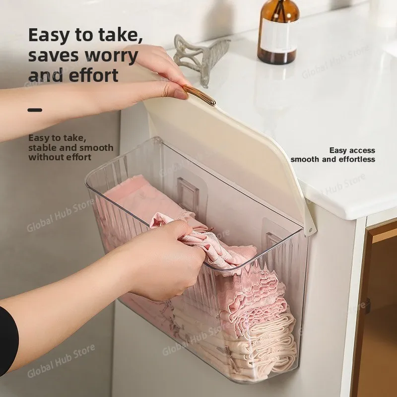 Dirty Clothes, Underwear, Underwear Storage Box, Bathroom Wall Mounted Sock Sorting Box, Storage Box, Non Perforated Bathroom Sh
