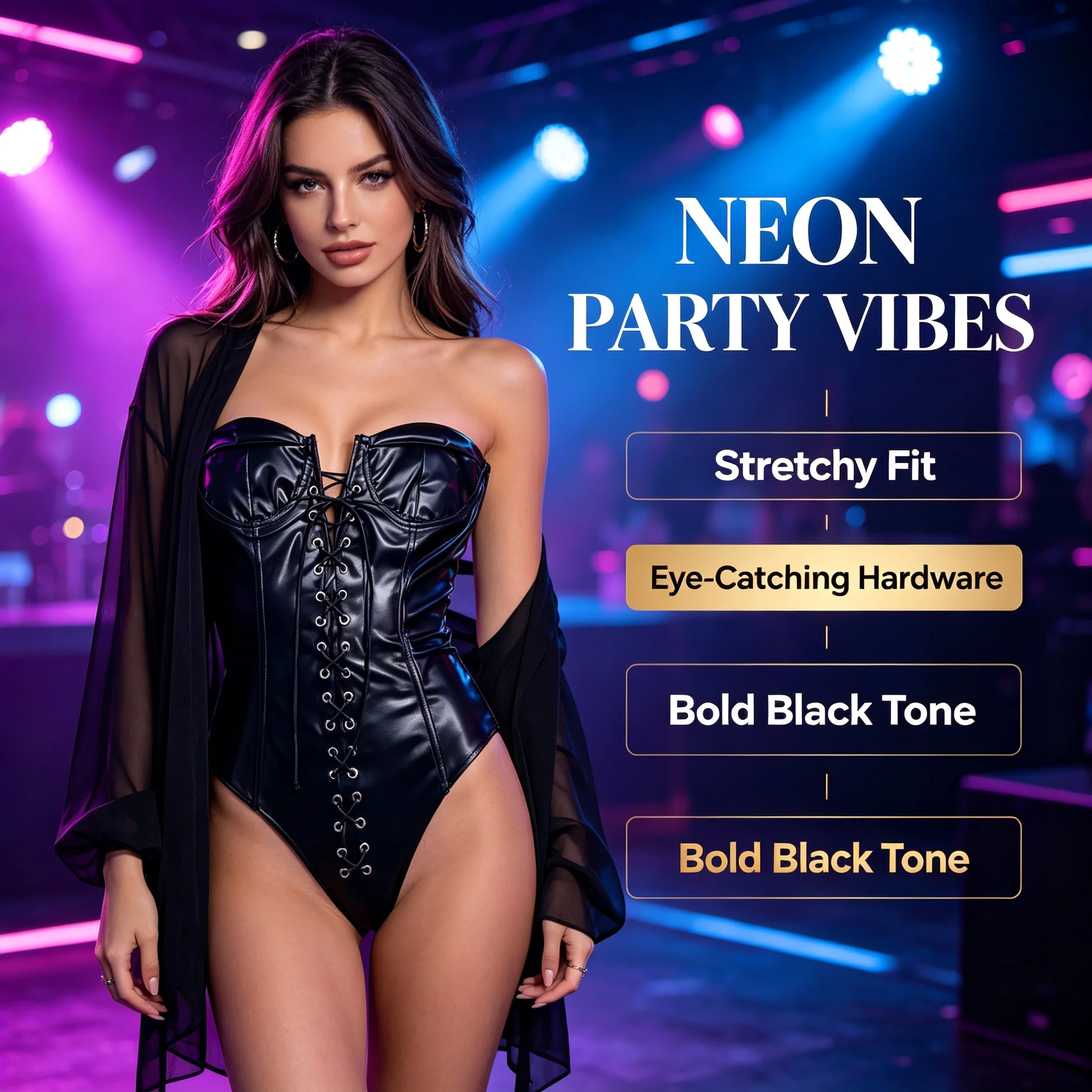 Sexy PU Leather Strapless Bodysuit Women Corss Bandage Backless Slim American Retro Streetwear Romper Summer Playsuits