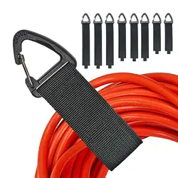 High Density Woven Tape Hose Cable Clip Wire Storage And Binding Tape Mountain Climbing Buckle Nylon  Strap