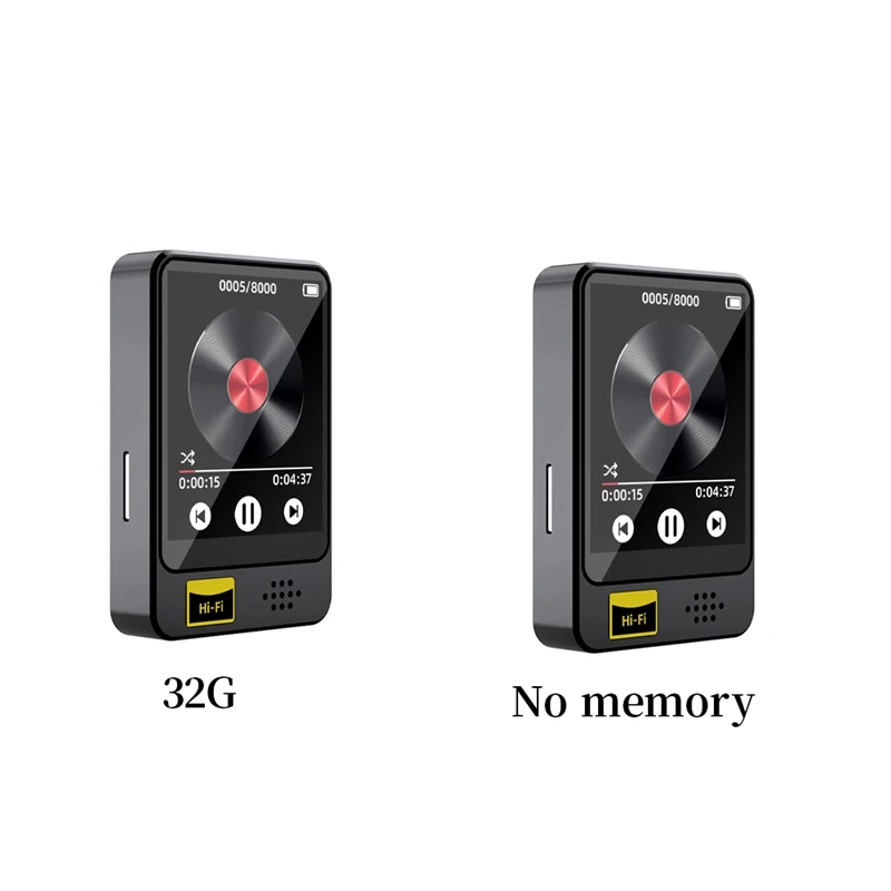 

MP3/MP4 Music Player 1.8-Inch Full Touch Screen Bluetooth 5.2 Radio E-Book Walkman External Playback-B Durable