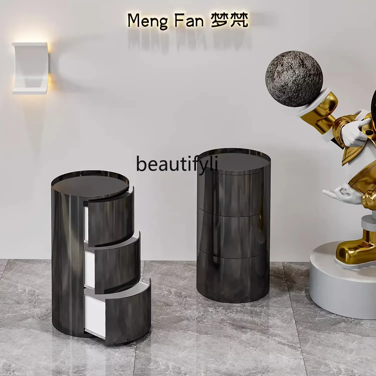 

YH Y Hair tool cabinet, special storage for hair salon, stainless steel cabinet, rack barber shop