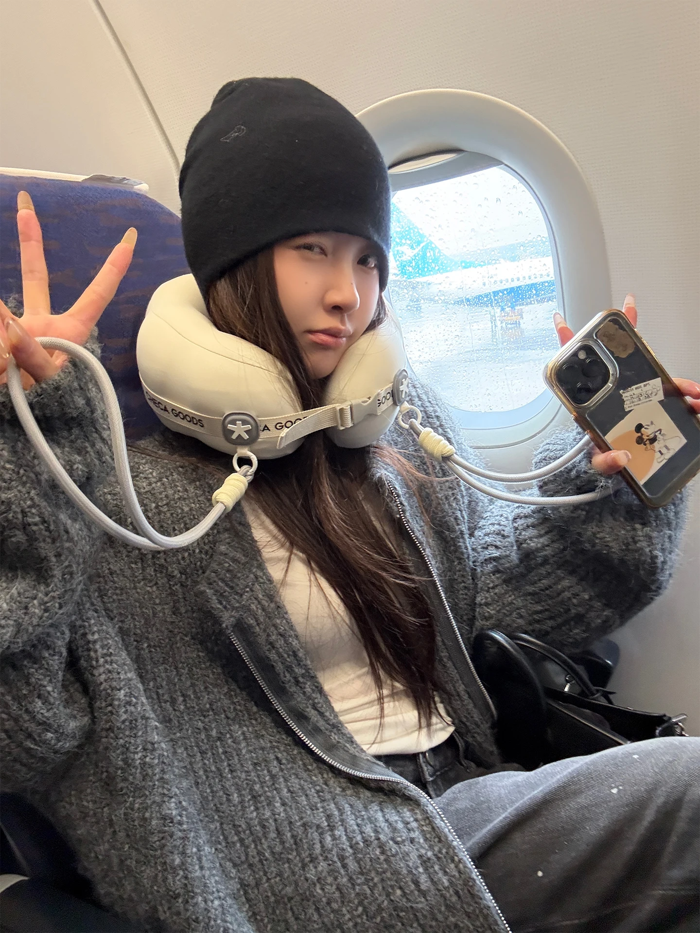 

Yaya Shop Women's Woolen Fleece Warm Street Style Zipper Cardigan Coat Polyester Nylon Wool Blend Long Sleeve round Neck Mid-...