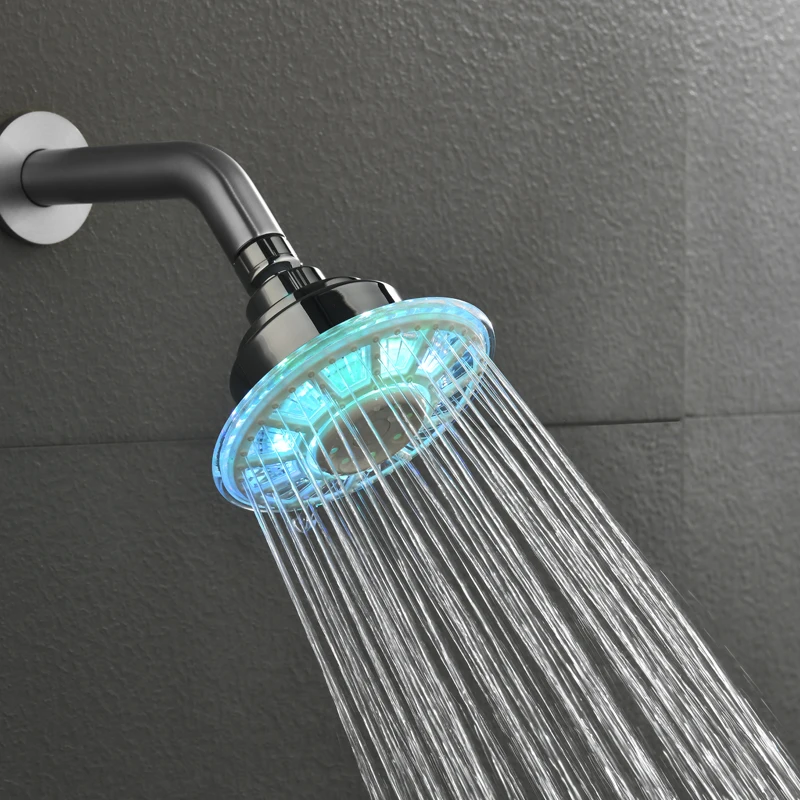 LED shower head Control Romantic bathroom shower head,Blue Color light Shower Head 8008-A31-C