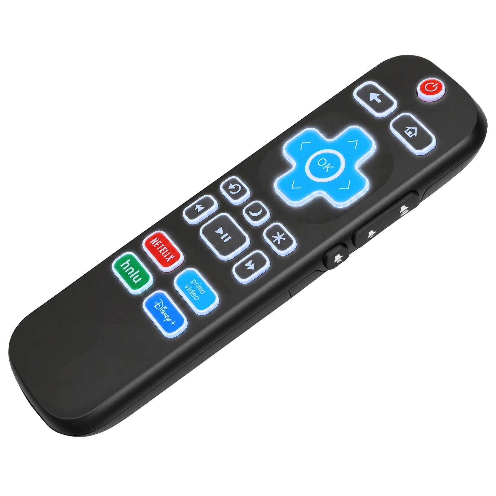 Backlit Replacement Remote for Roku TV, TCL/Hisense/Onn/Sharp/Element/Westinghouse/Philips/Sanyo (Not Stick/Box)
