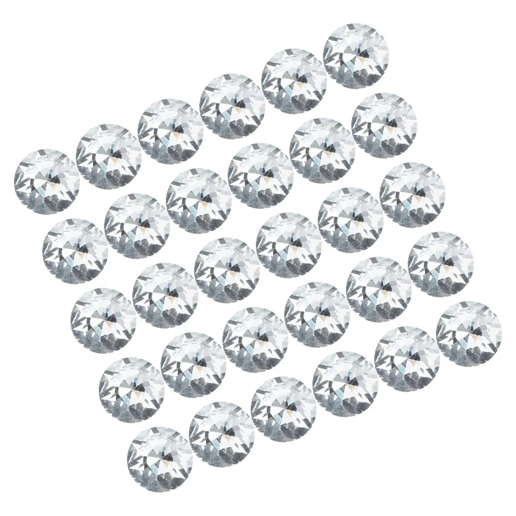 30 Pcs Soft Buckle Upholstery Nails Round Rhinestone Button Supplies Jewel Flower
