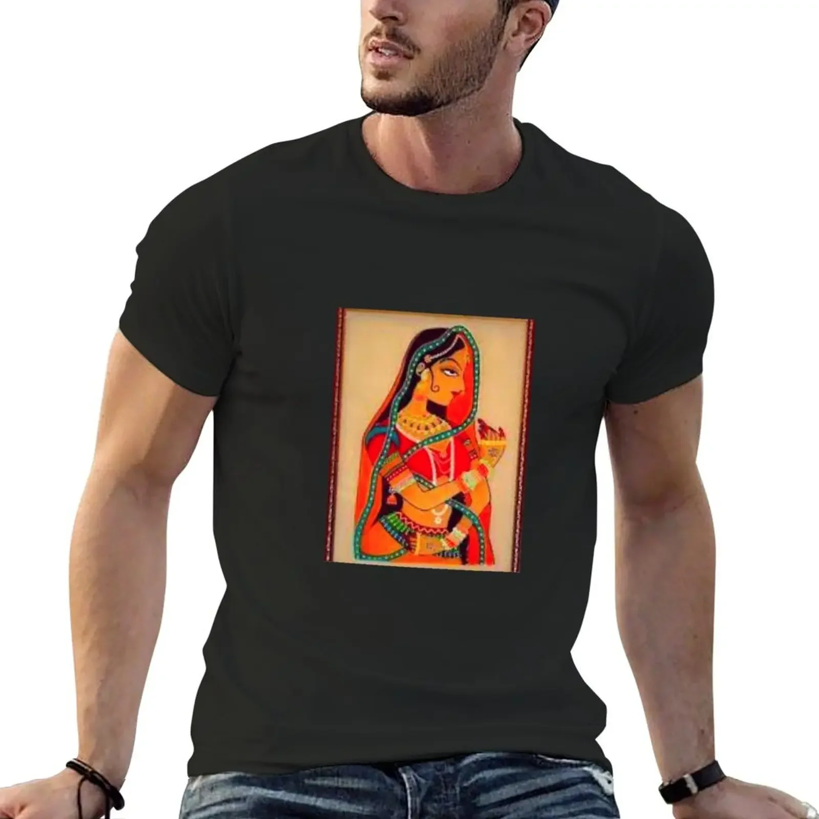 

INDIAN LADY ART T-Shirt oversizeds new edition boys whites plus size tops clothing for men