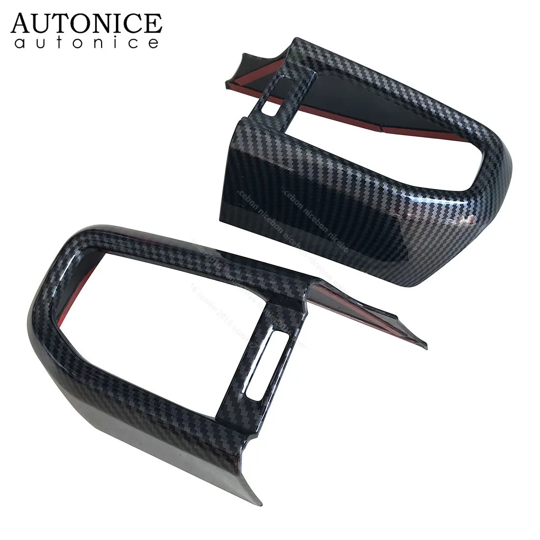 Carbon Fiber Color Air Conditioning Dashboard Vent Cover Trim Fit for Ford Explorer 2020 2021 2022 2023