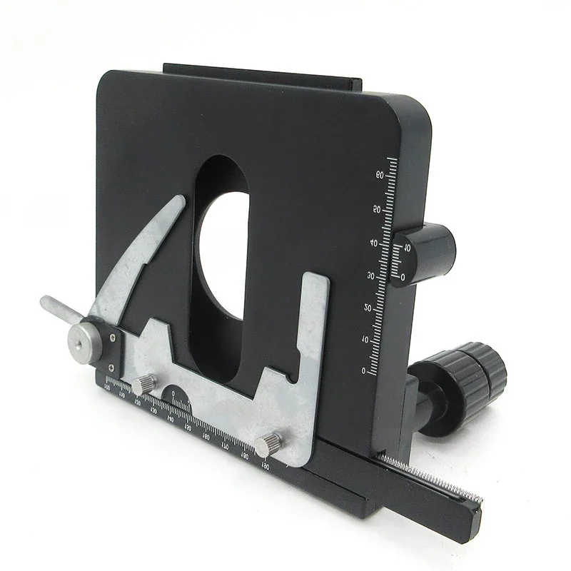 All Metal High Precision Microscope Moving Stage, 1D 2D Scale Ruler Mobile Specimen Caliper for Biological Lab Research
