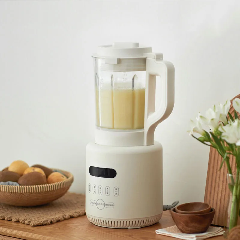 Máquina de preparación de comida auxiliar silenciosa, máquina de leche de soja, calentamiento automático, jugo fresco, operación táctil de 1.75L