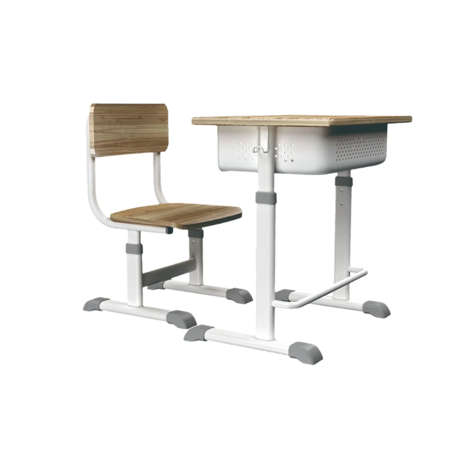 مجموعة مكتب وكرسي من الخشب الصلب للطلاب، شخص فردي أو مزدوج، مكتب هندسة المدرسة ومؤسسة تعليمية للكرسي #2