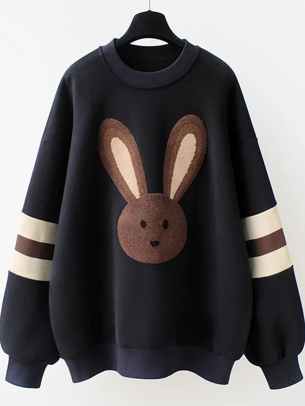 

Женская толстовка больших размеров с флисовой подкладкой, утепленная, с круглым вырезом, повседневная, свободного кроя, осенне-зимняя верхняя одежда, модный топ для полных женщин