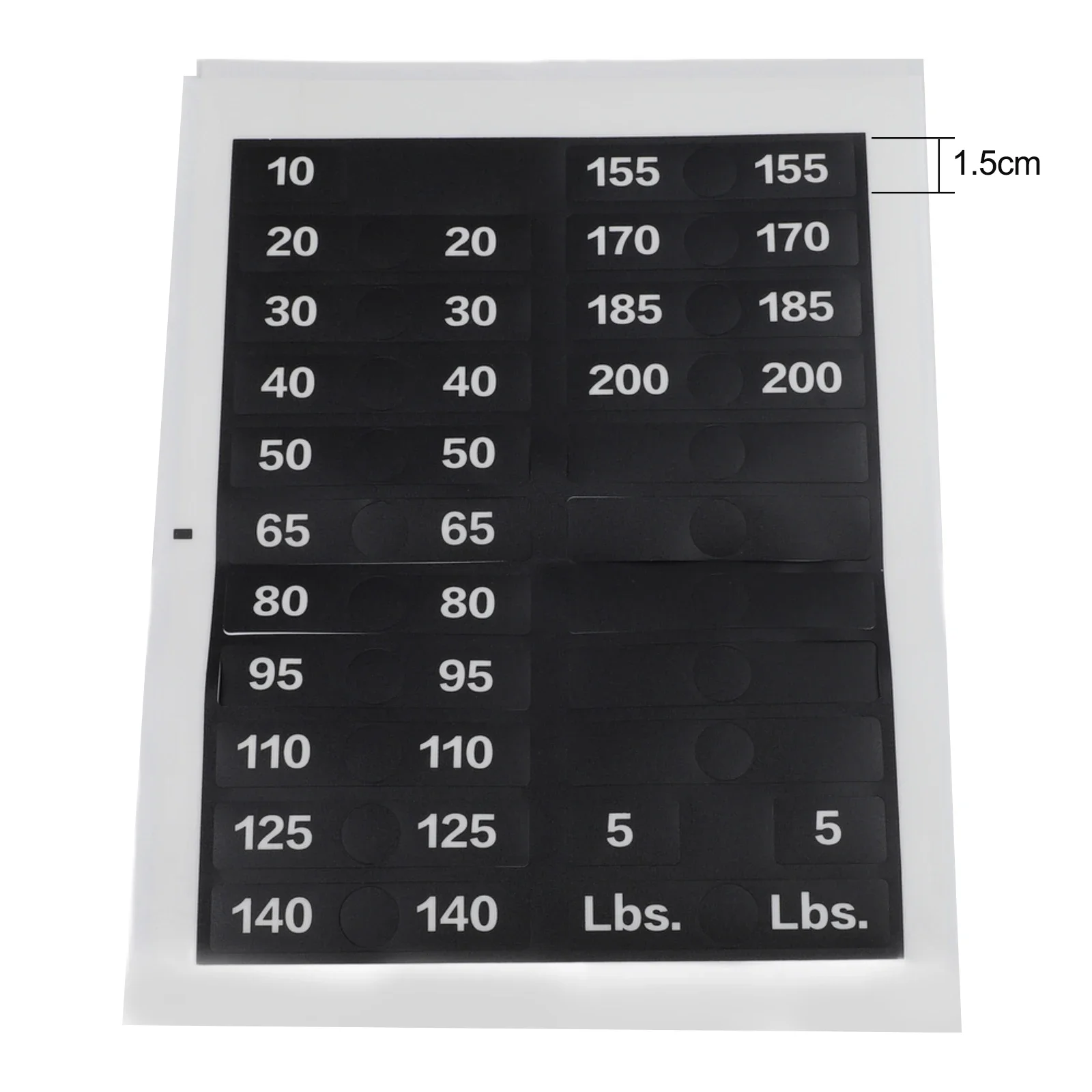 Digital Weight Stickers Gym Weight Labels For Fitness Progress Tracking For Barbells Quick Weight Selection Labels
