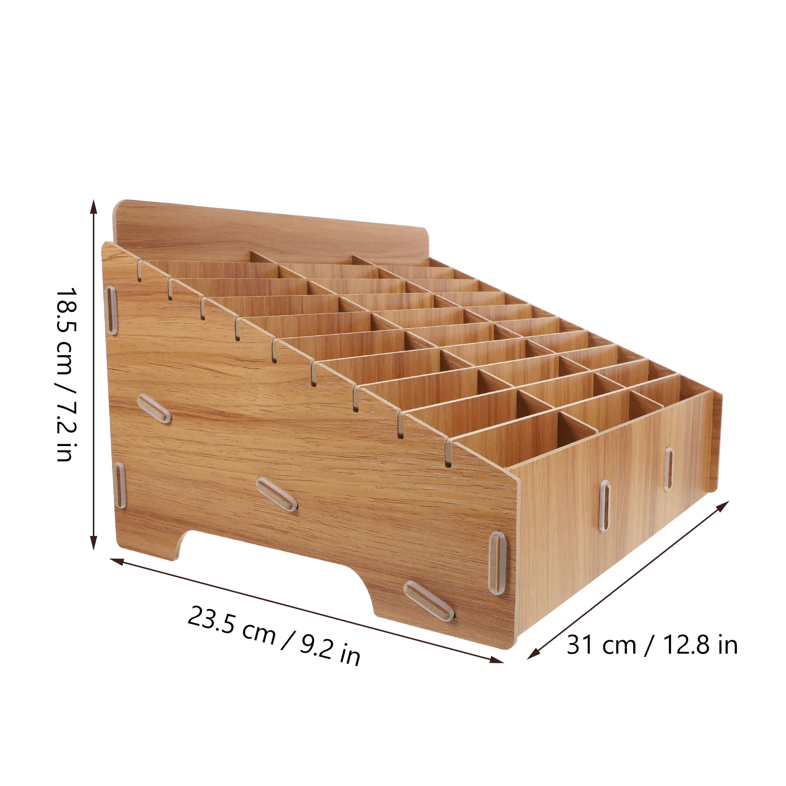1Pcs Phone Storage Box Wooden Multi-Grid Phone Management Box Classroom Cell Holder 30 Grids Smooth Polished Reliable