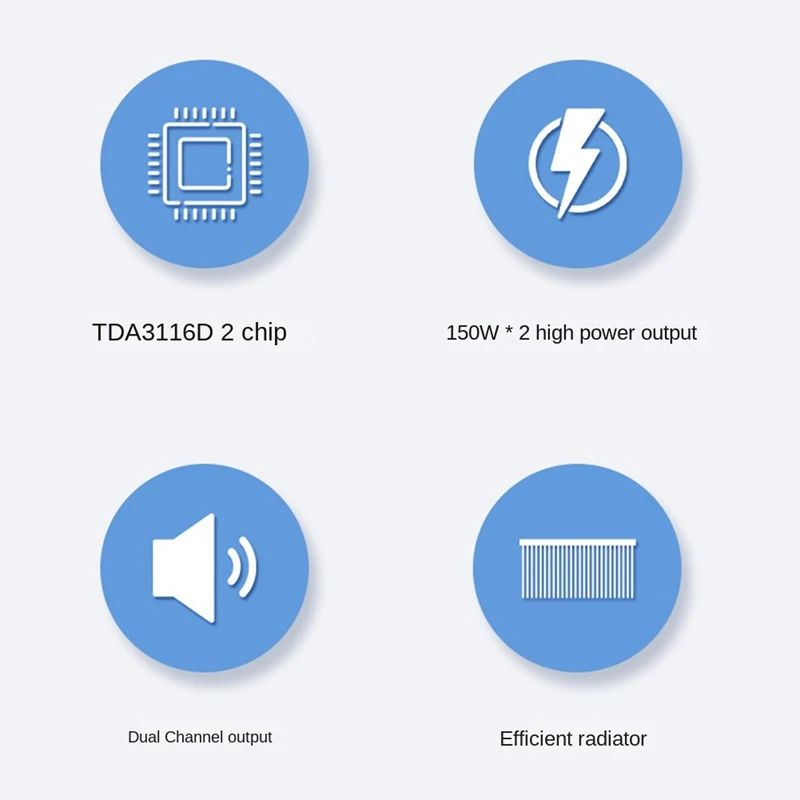 XH-M641 TPA3116D2 Audio Amplifier Board Digital High Power 2 Channels Car Amplifier With Boost Board DC12V 24V 150W