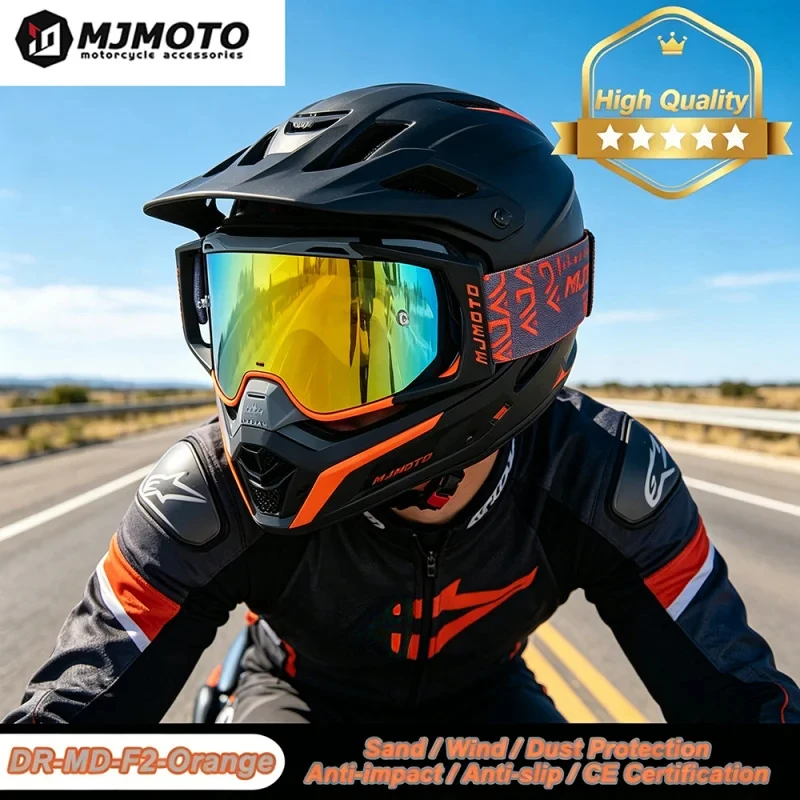 Universal Motocross Goggles Anti-Fog Windproof Dust Proof Glasses Quick Release for Motorcycle Dirt Bike MTB Off Road Riding