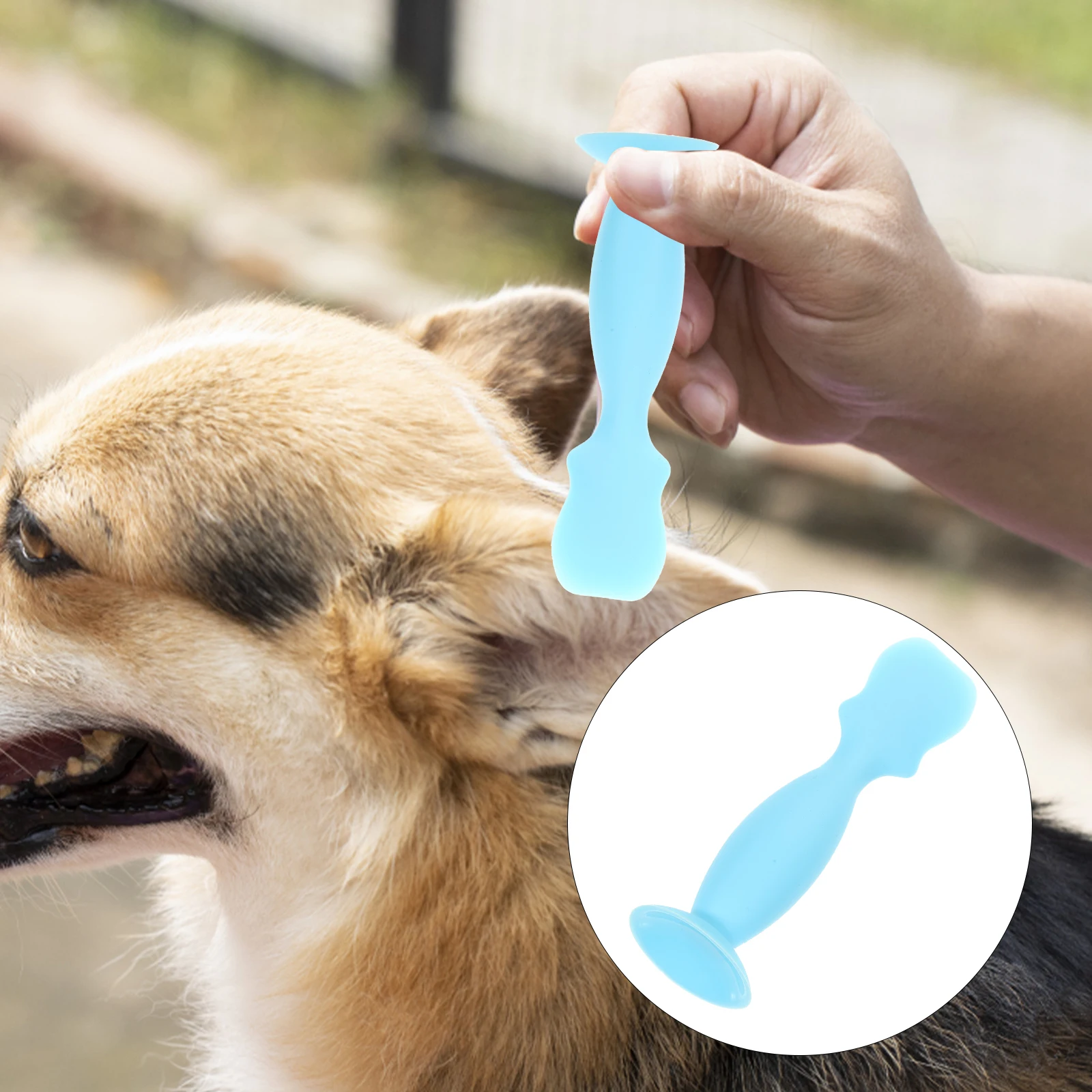 

Flexible Silicone Dog Wrinkle Cream Applicator Brush For Tear Stain Paste Skin Care Tool Spatula Durable Easy Clean Travel Size