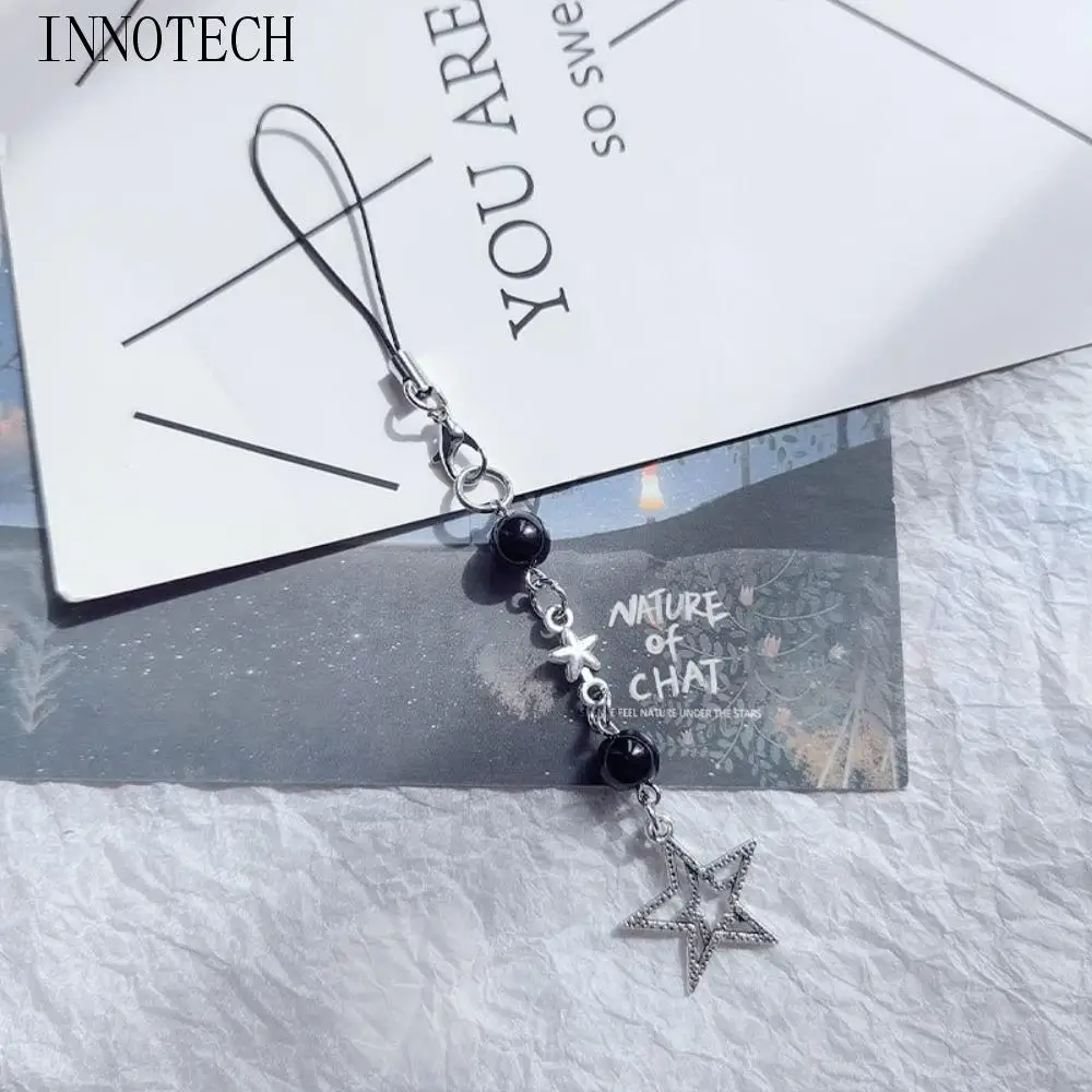 

Ключевой шнур Y2K Звезда Телефонная цепочка Стильный ремешок Подвеска для телефона Y2K Подвески для телефона из бисера Ручная работа Ремешок для телефона Украшение сумки