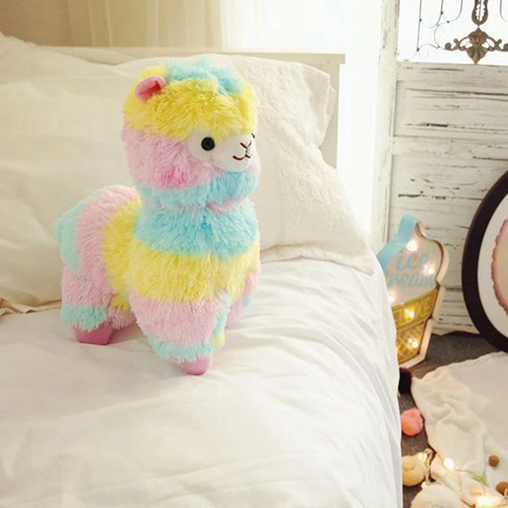 25cm Colorful Alpaca Plush Doll Baby Cute Animal Doll Soft Cotton stuffed doll Home Soft Toys Sleeping Mate For Child Gift