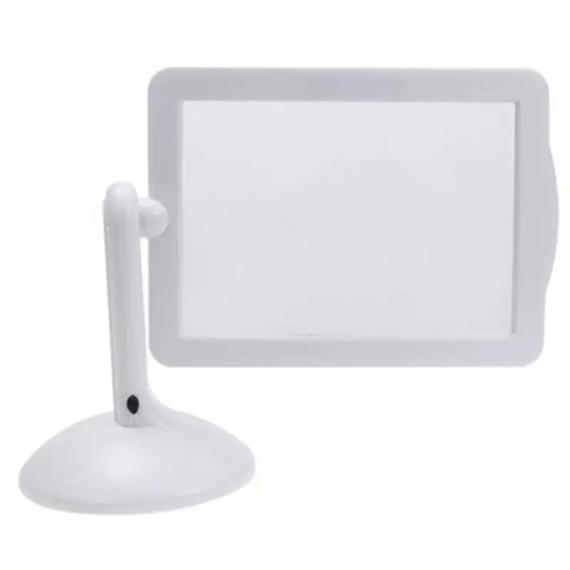 3X LED Lighted Magnifier with Stand, 360 Degree Rotating, Desktop Hands Free Magnifying Glass Viewer with Light for Reading