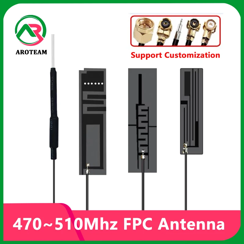 10PCS 433MHz Lora Internal PCB Flexible FPC 433M 470Mhz Antenna 5dbi 470~510MHz U.fl 13CM 1.13 Cable for Lora RA-02 Module