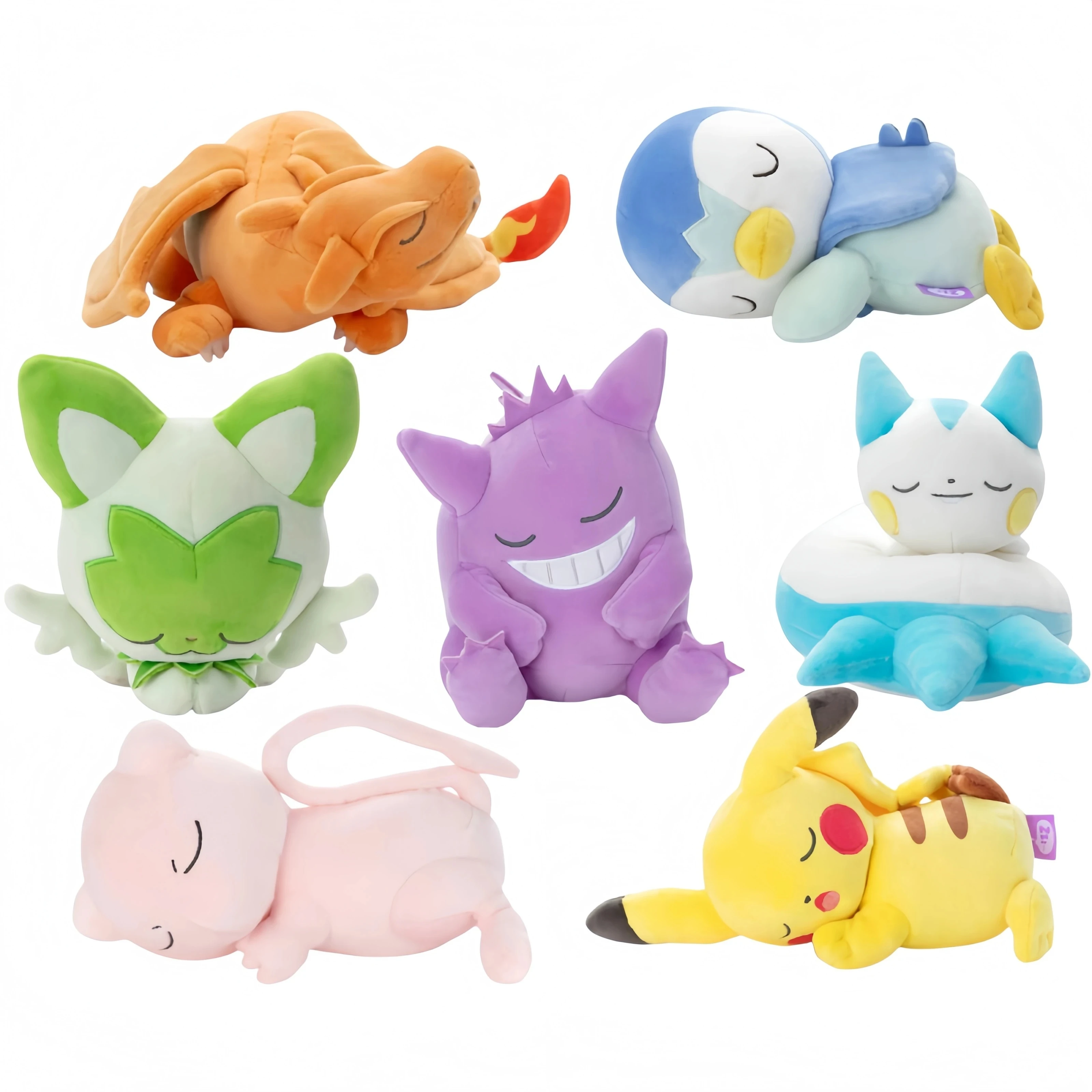 

Pokemon Sleeping Series Piplup Doll Mew Plush Toy Gengar Sprigatito Charizard Pachirisu Soft Cartoon Animals Stuffed Doll Gifts