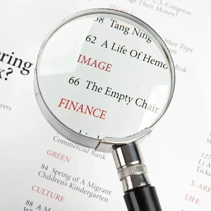 50mm Magnifying Glass Handheld Semi Metal High-definition Glass Lens Magnifying Glass Reading Newspaper Reading Magnifying Glass