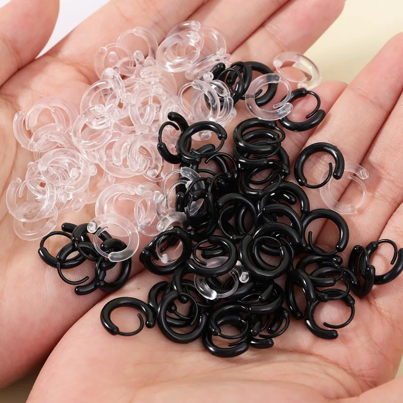 Unisex Resin Ear Hoops Ear Cuffs for Ear Healing Comfortable Lightweight Small Piercing Earrings Hypoallergenic Ear Ring Jewelry