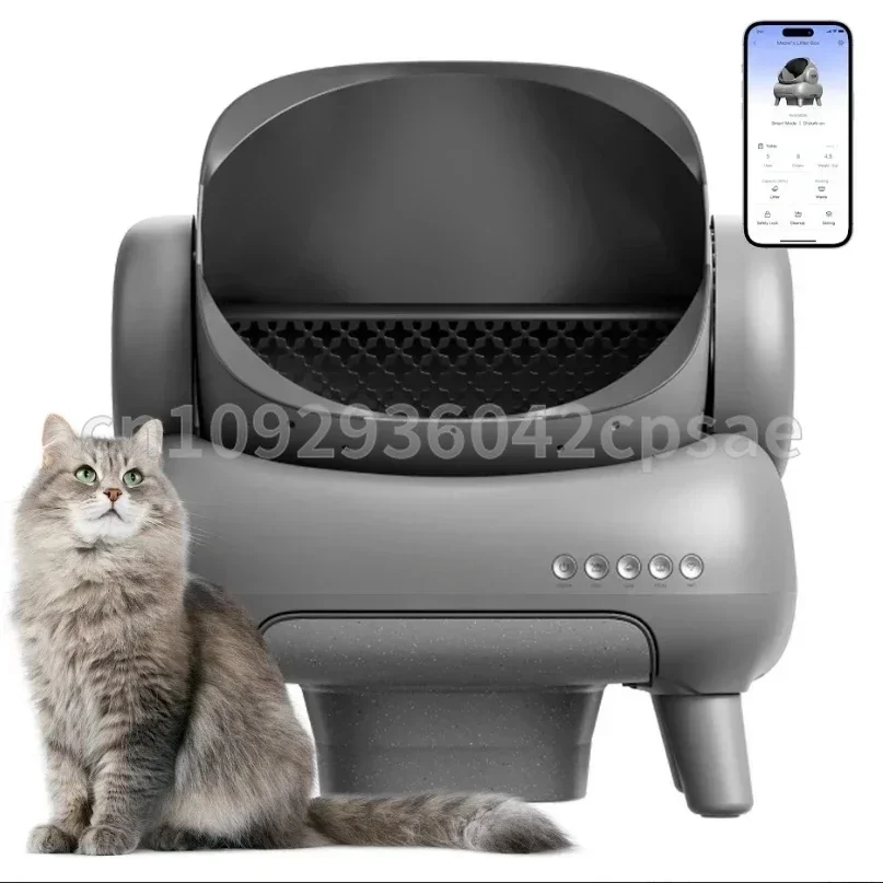 Neakasa M1 صندوق صغير للقطط ذاتي التنظيف مفتوح، صندوق صغير للقطط أوتوماتيكي مع التحكم في التطبيق، التخلص من النفايات الخالية من الرائحة
