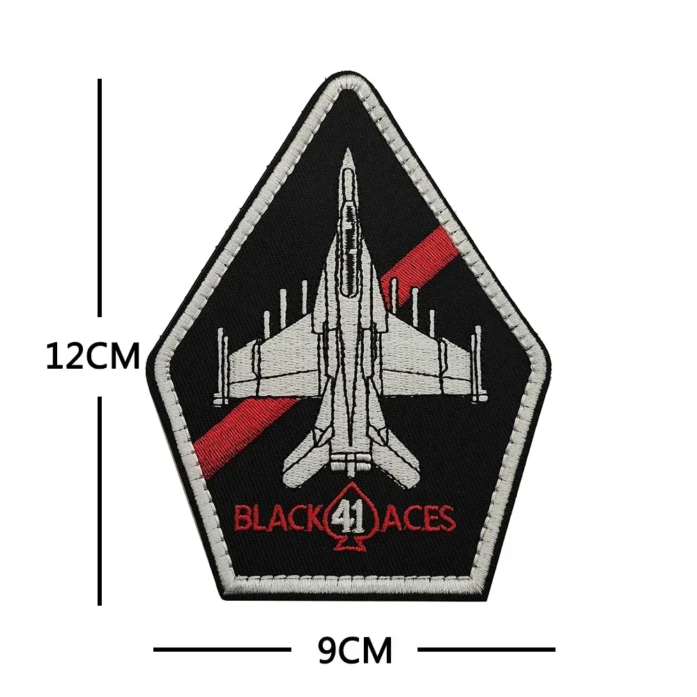 VFA-41 VF-31 Tactical Cat ricamo Hook & loop patch F-14 Cats Squadron Magic Stickers distintivi di stoffa Appliques di equipaggiamento militare