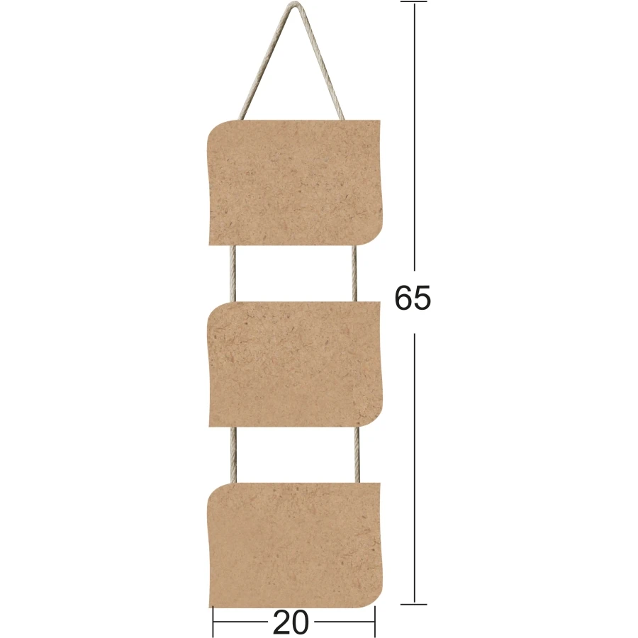 F726 pcs set Drawstring Square Billboard, Unpainted Raw Wood Mdf Board