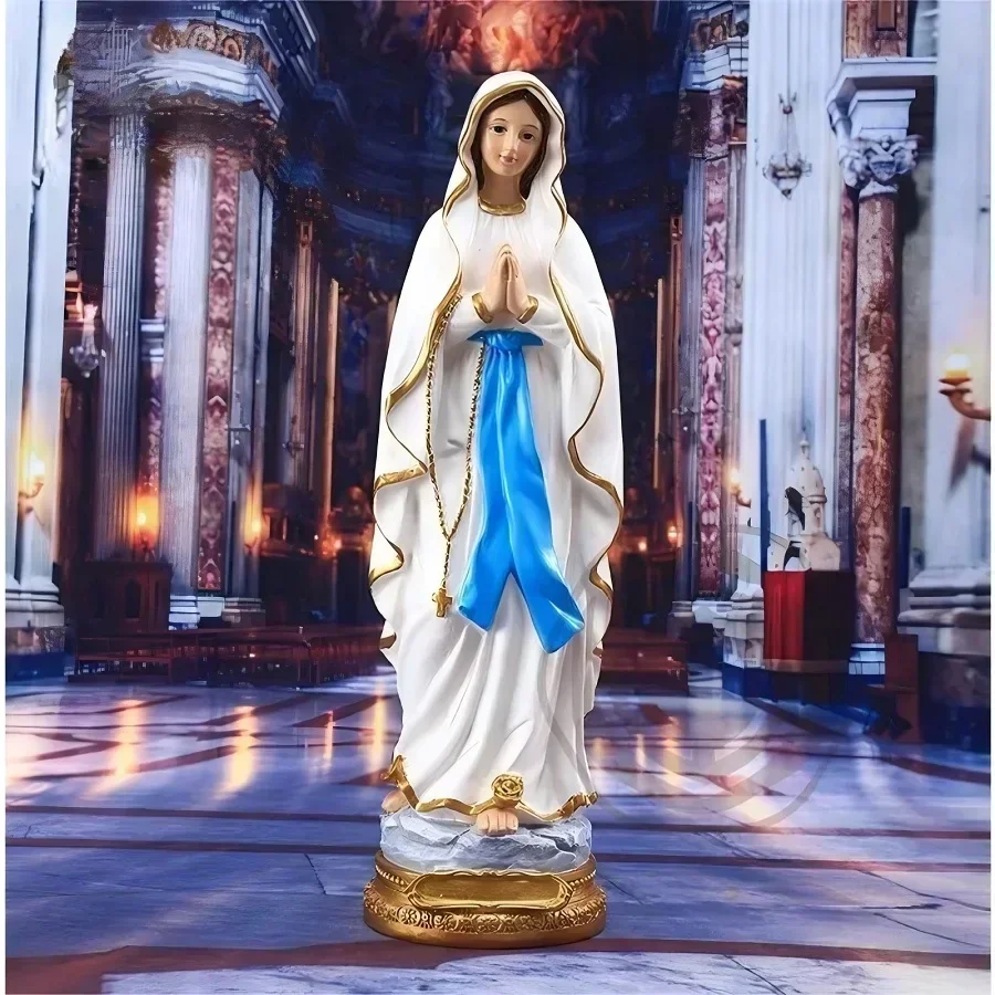 G8XVirgin Mary Resin Statue Religion Jesus Religious Statue Souvenir Interior Decoration Gift