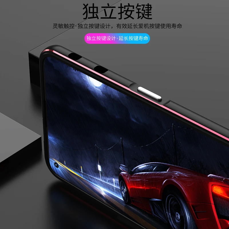 OPPO Reno 6 5G CPH2251 Case Aluminum Metal Bumper for Reno6 5G CPH2251 Ultra Thin Metal Cover for Oppo Reno 6 Reno6 5G CPH2251
