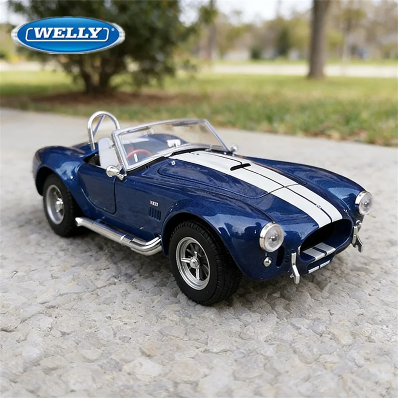 

WELLY 1:24 Ford 1965 Shelby Cobra 427 S/C Alloy Sports Car Model Diecasts Metal Classic Vehicles Car Model Simulation Kids Gifts