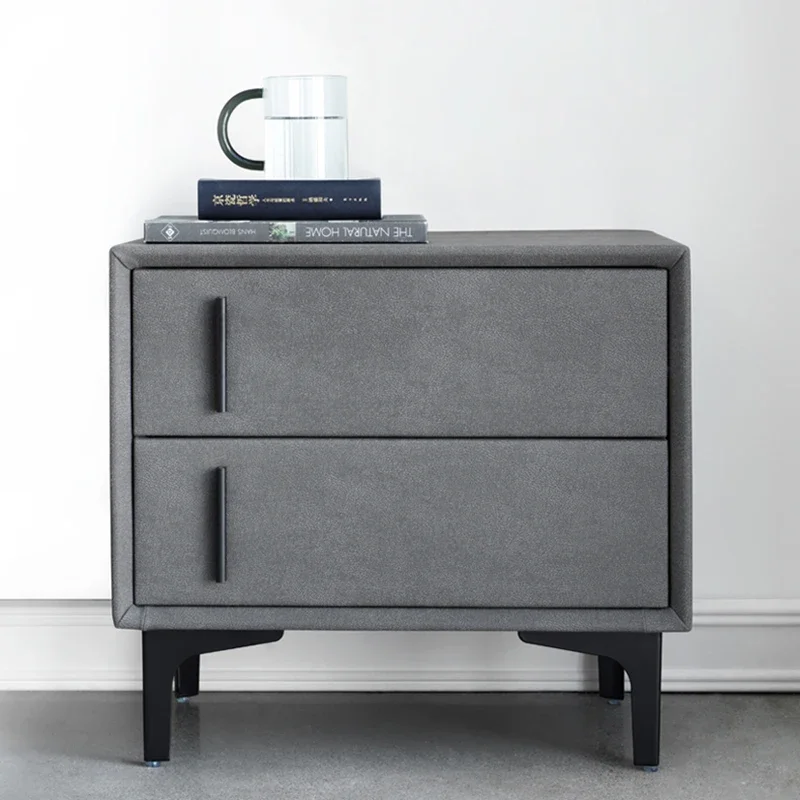 

High quality Paired with Italian minimalist modern bedroom, integrated storage and storage, Nordic simple small cabinet