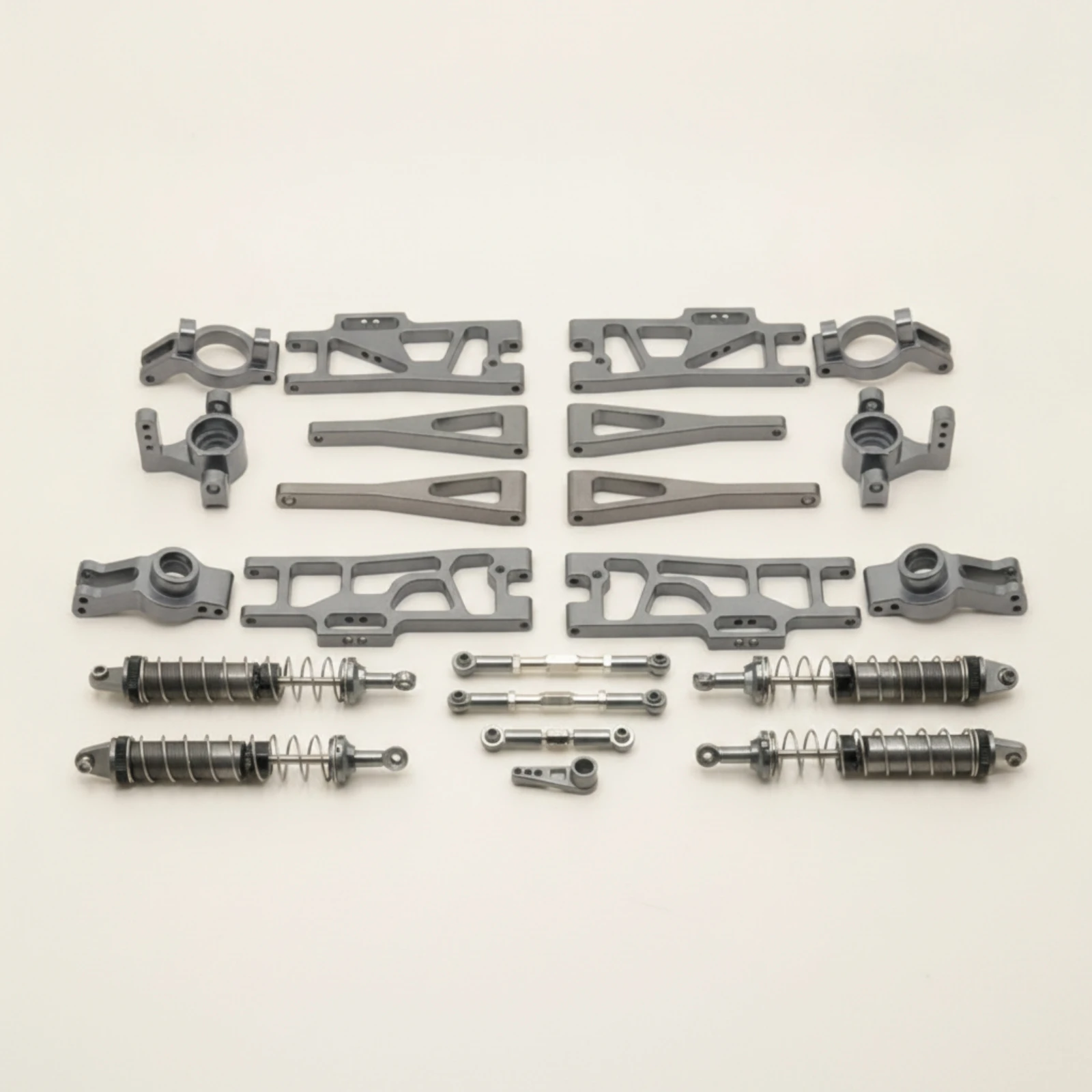 RC Car Upgrade Parts Kit Metal RC Car Damping System Parts with Shocks Front and Rear Shock Absorbers Professional