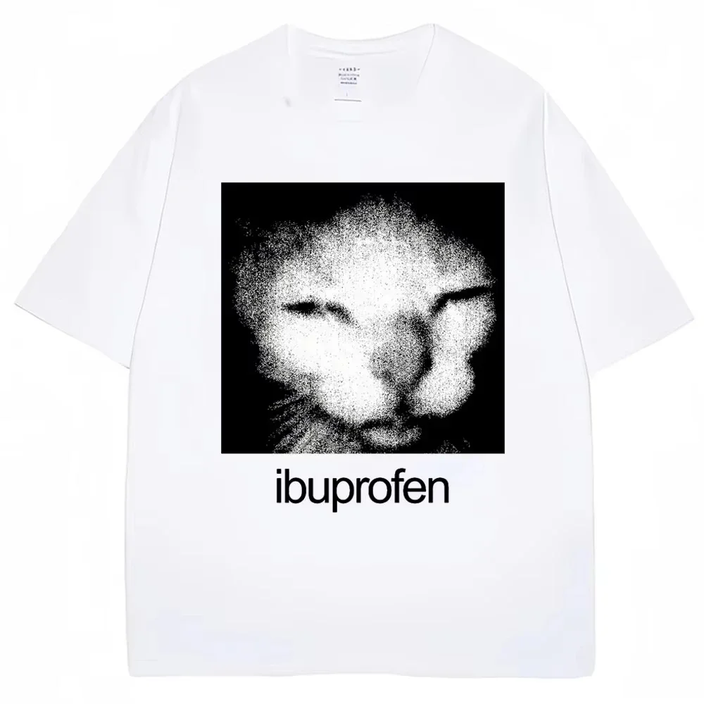 Funny Cat Meme T Shirt 2026 New Graphic 100% Cotton Men Women Unisex Oversized Vintage 90s Sarcastic Streetwear Casual Tops