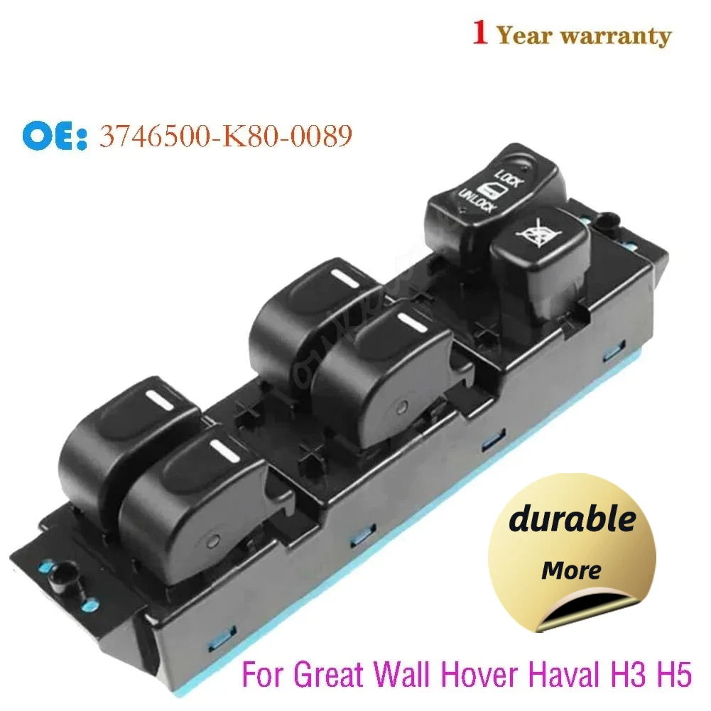 3746500-K80-0089 For Great Wall Hover Haval H3 H5 2005-2012 Front Left Electric Power Lifter Window Switch Button Car Parts