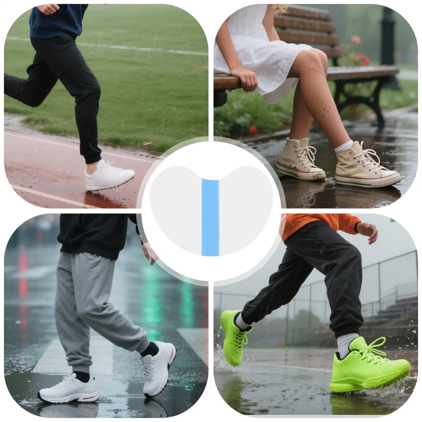 30Pcs Shoe Toe Rain Stickers Clear Films Shoe Head Stain Removal Wear Resistant Dirt Resistant Waterproof Shoe Stickers
