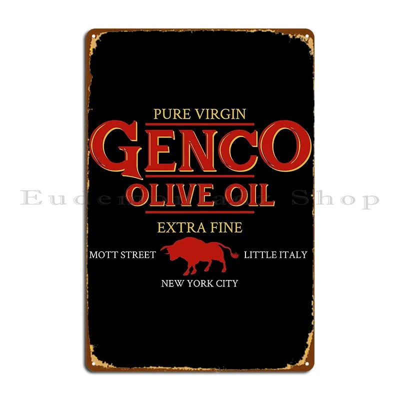 Tin Sign of Genco Azeite, Padrinho Metal Poster, Engraçado Design, Bar Caverna Designs, Cinema