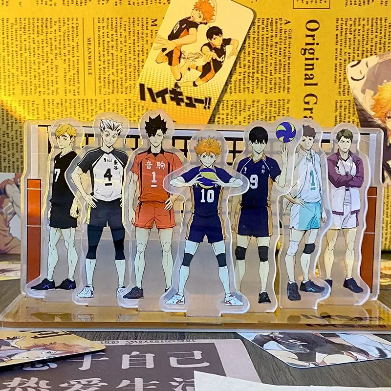 

Anime Haikyuu!! Shoyo Hinata Tobio Kageyama Oikawa Tooru Cosplay Acrylic Standing Sign Group Photo Desktop Ornament ambitus