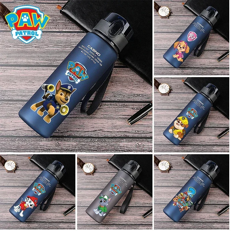 Cartoon Paw Patrol Chase Sports Water Bottle Outdoor Water Bottle Plastic Portable Water Cup Boys Girls Children 400ml or 560ml