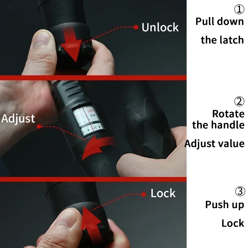 Repair 1/2 Wrench Motorcycle 10-330n.m N.m Replaceable 3/8 Torque And Car Double Lbf.ft Unit Adjustable Tools Scale Head