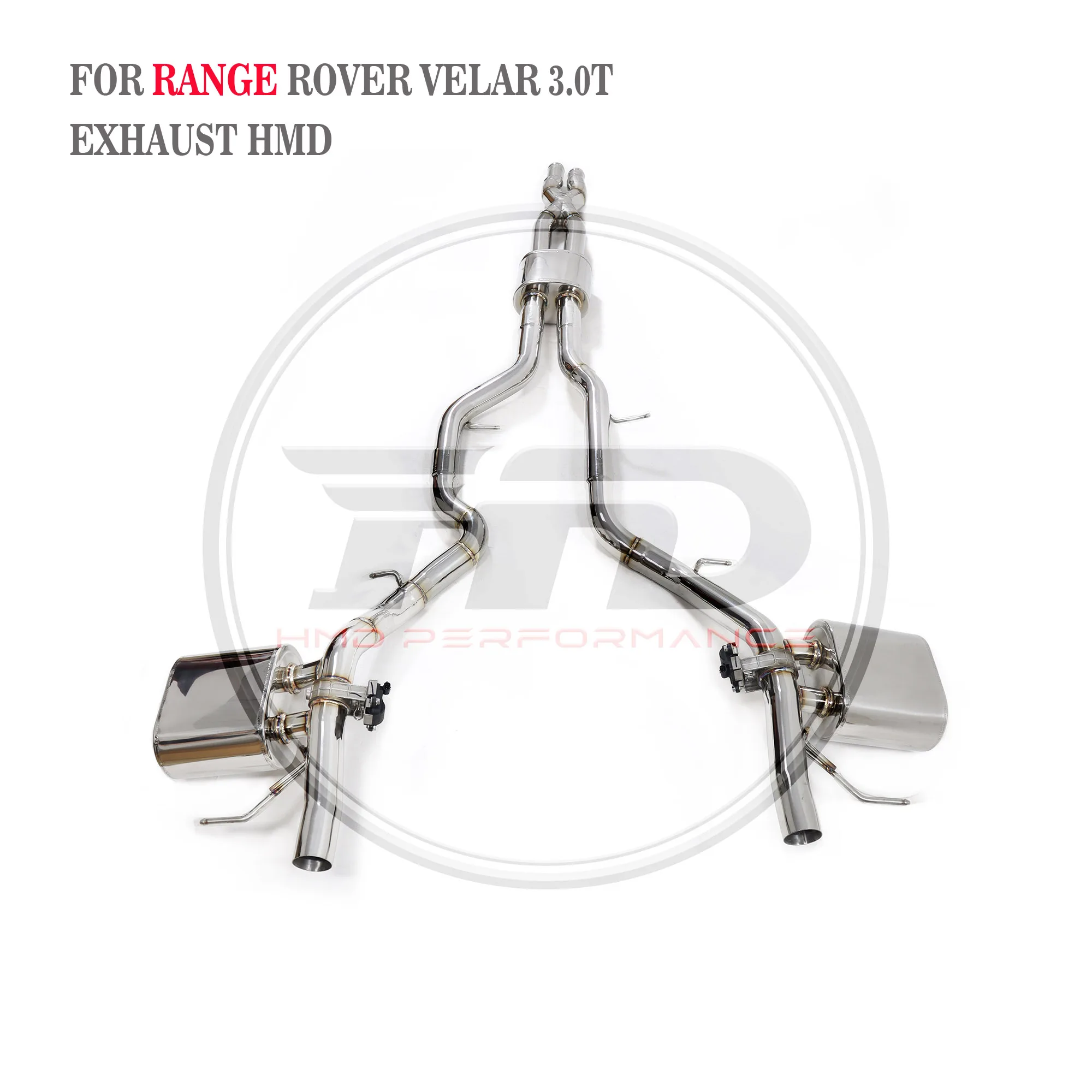 HMD Stainless Steel Exhaust System Performance Catback For Land Rover Range Rover Velar 3.0T Muffler With Valve