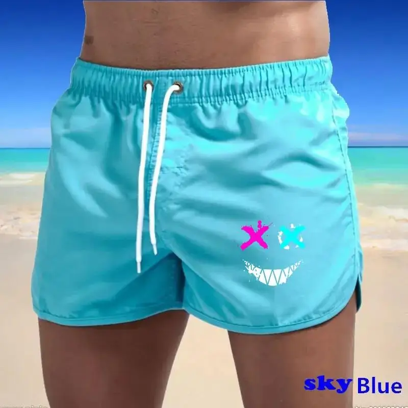 Summer Shorts Men Swim Trunks Quick Dry BoardBreathable Drawstring With Pockets Surfing Beach Shorts Bathing Suit  Sweat Pants